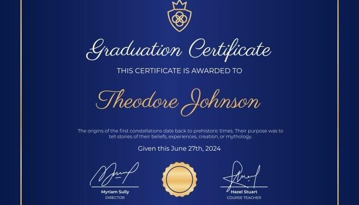 Graduation Certificates for Your High School Seniors